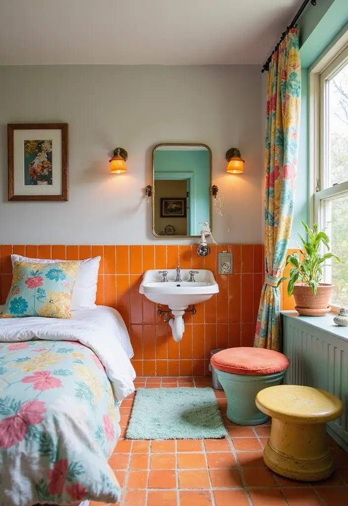 28 Bedroom With Attached Bathroom Layouts That Are Functional and Stylish - 18. Whimsical Escape