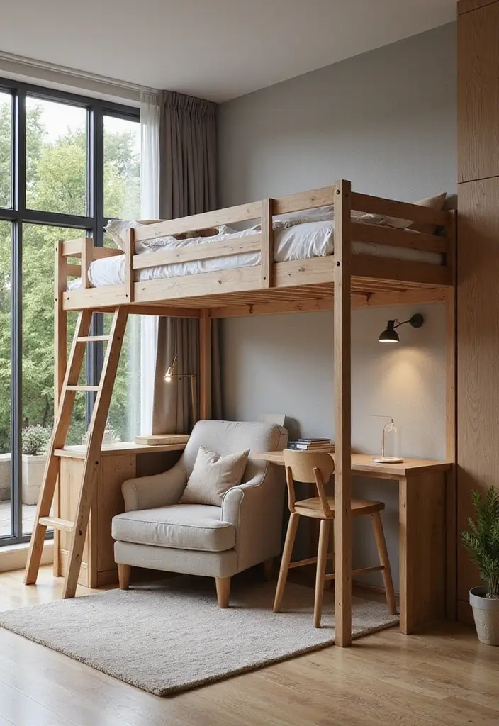 28 Bedroom and Study Room Design Ideas That Are Smart and Functional - 1. Lofted Beds for Vertical Space