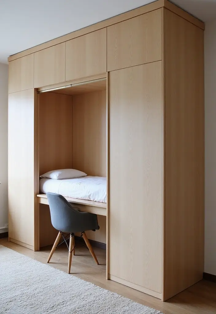 28 Bedroom and Study Room Design Ideas That Are Smart and Functional - 2. Murphy Beds for Instant Space Conversion