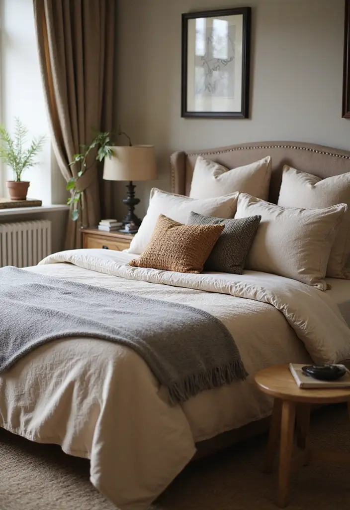 28 Bedroom and Study Room Design Ideas That Are Smart and Functional - 23. Warmth Through Layering