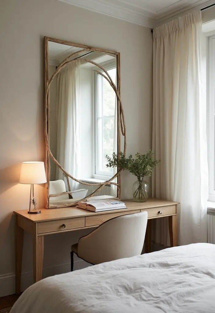 28 Bedroom and Study Room Design Ideas That Are Smart and Functional - 24. Use of Mirrors for Illusion of Space