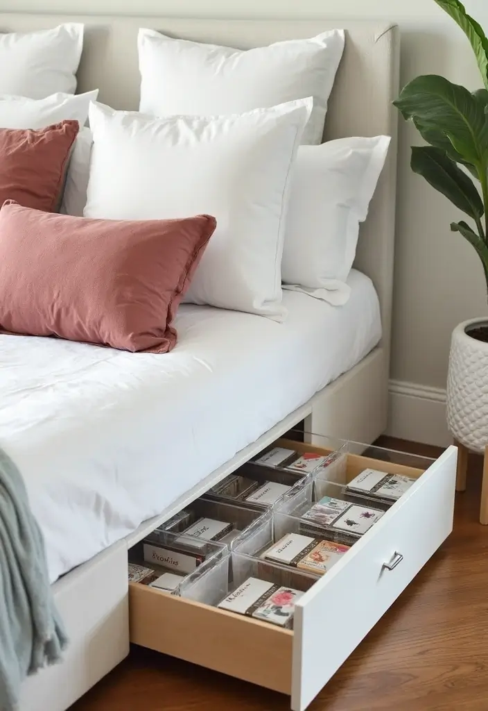 28 Bedroom and Study Room Design Ideas That Are Smart and Functional - 6. Under-Bed Storage Solutions