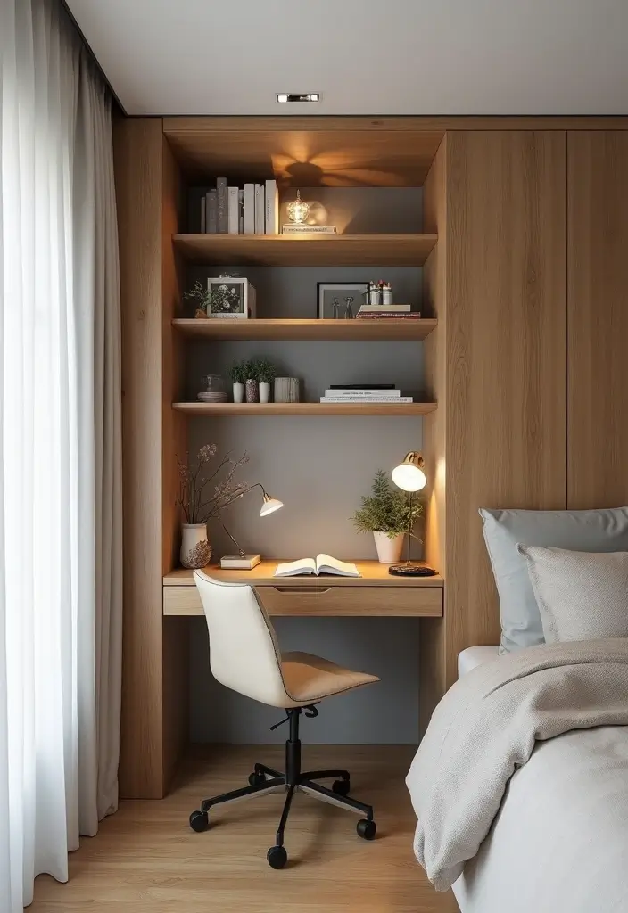 28 Bedroom and Study Room Design Ideas That Are Smart and Functional - 9. Multipurpose Wall-Mounted Desks