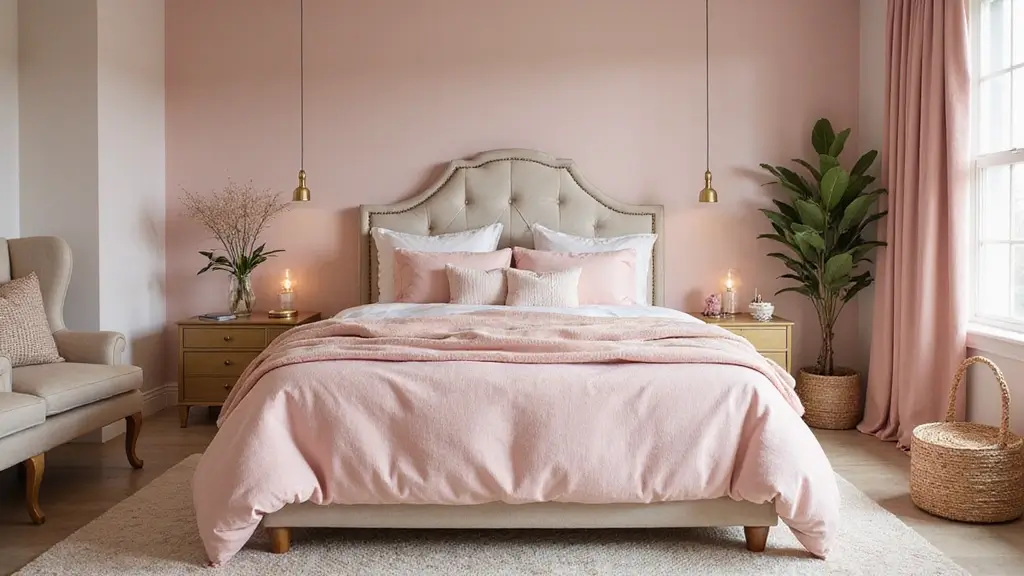 28 Blush Pink and Gold Bedroom Ideas That Look Chic and Feminine