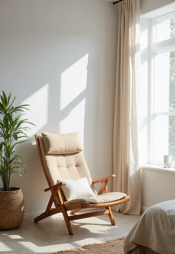 28 Chair Design for Bedroom Ideas That Add Comfort and Style - 21. Folding Lounge Chair