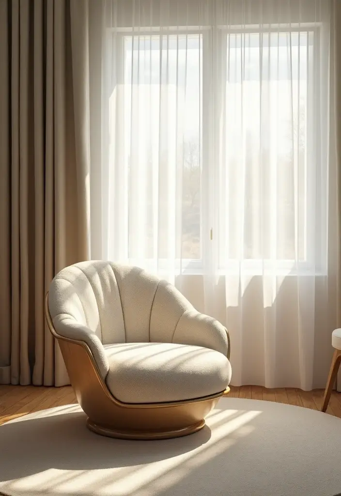 28 Chair Design for Bedroom Ideas That Add Comfort and Style - 24. Circular Chair