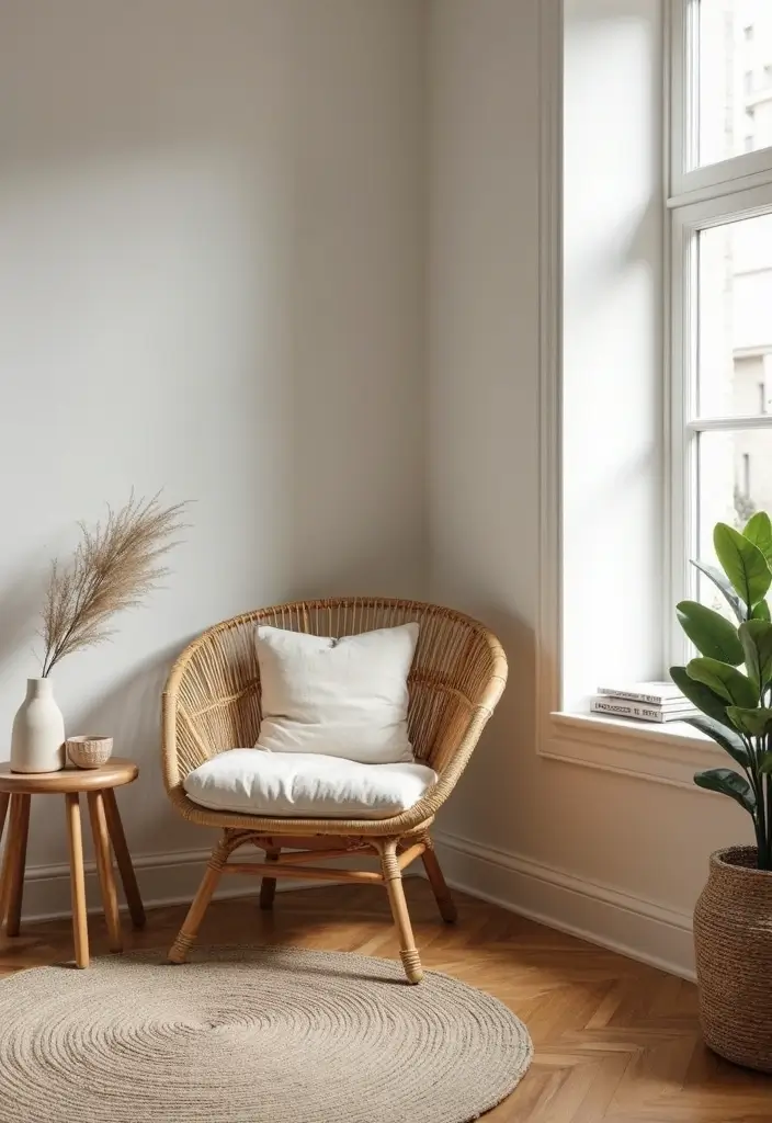 28 Chair Design for Bedroom Ideas That Add Comfort and Style - 3. Rattan Accent Chair