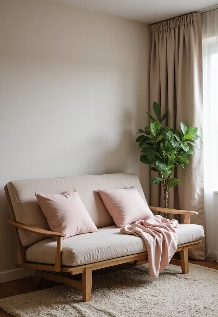 28 Chair Design for Bedroom Ideas That Add Comfort and Style - 7. Futon Chair with Recycled Materials