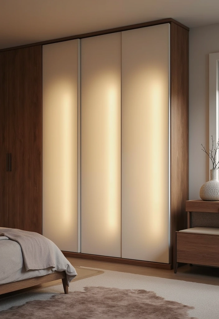 28 Glass Wardrobe Design Bedroom Ideas That Feel Clean and Modern - 4. Frosted Glass Panels