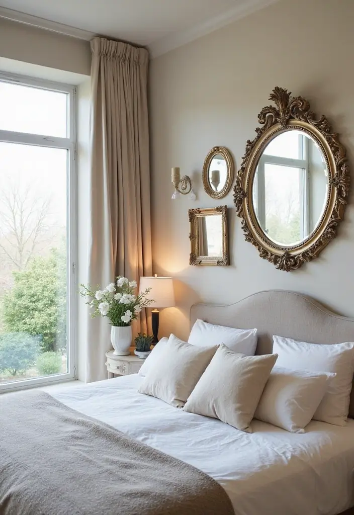 28 Interior Design Bedroom Indian Style That Feels Warm and Cultural - 27. Incorporate Mirrors