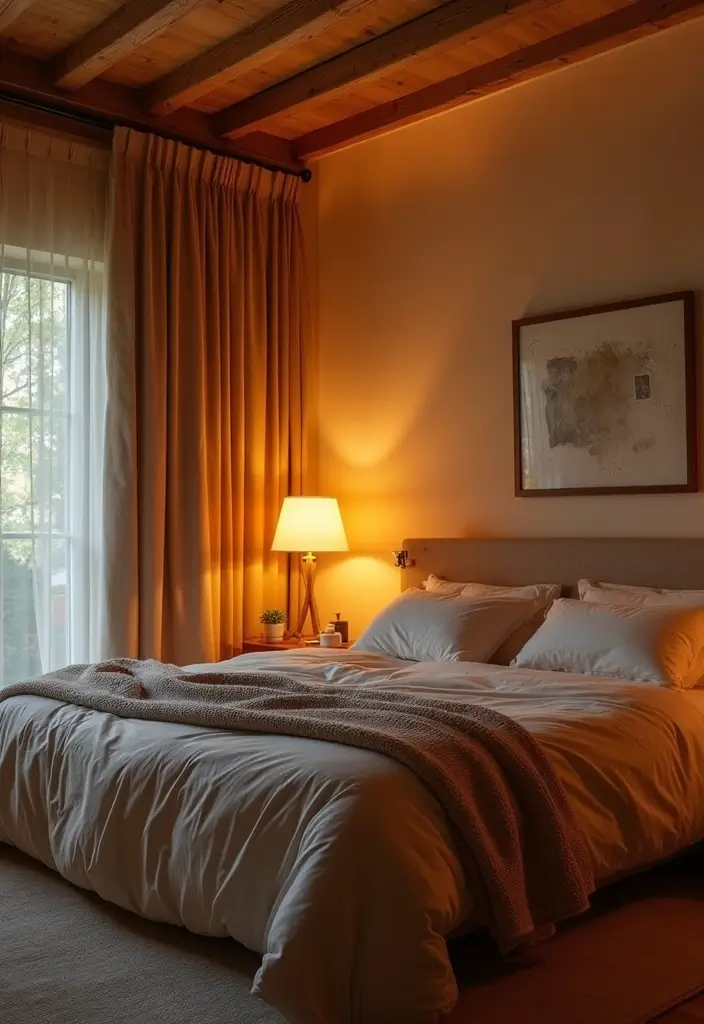 28 Interior Design Bedroom Indian Style That Feels Warm and Cultural - 7. Ambient Lighting