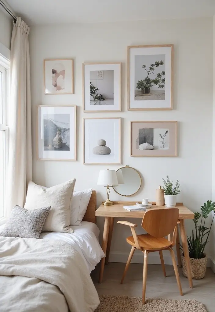 28 Makeup Corner in Bedroom Small Spaces Ideas That Feel Chic and Compact - 20. Aesthetic Wall Art