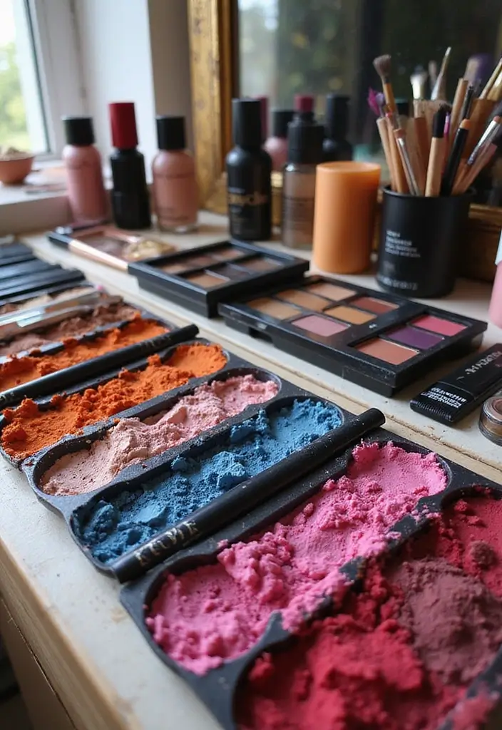 28 Makeup Corner in Bedroom Small Spaces Ideas That Feel Chic and Compact - 22. Organizing Makeup by Color