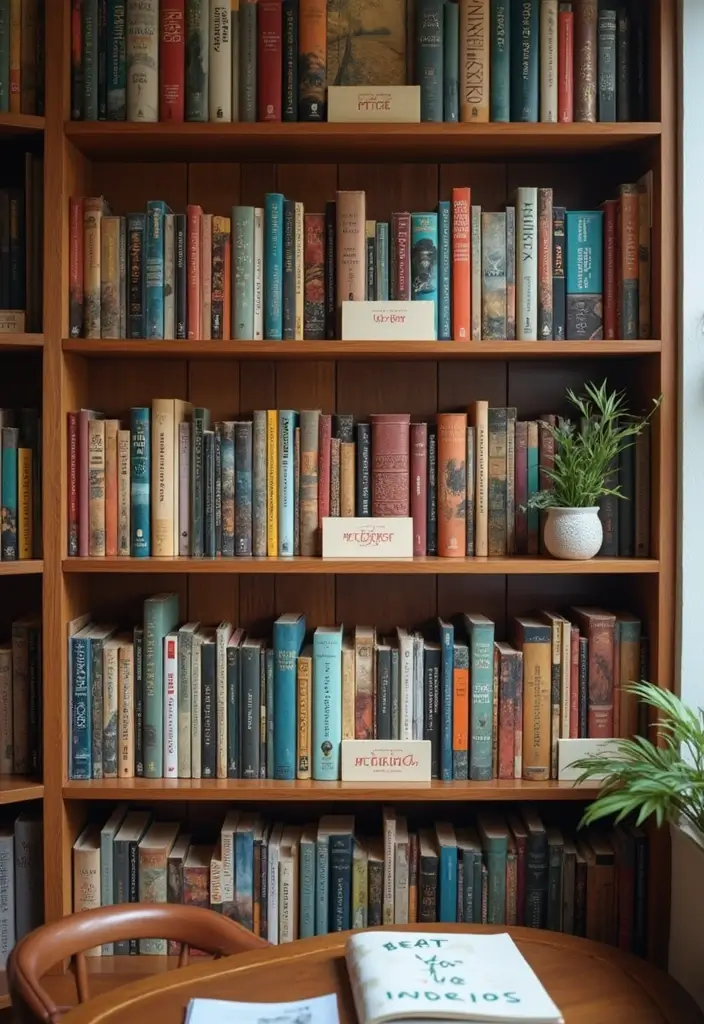 28 Reading Corner Bedroom Small Spaces Ideas That Feel Cozy and Smart - 20. Personalized Book Labels