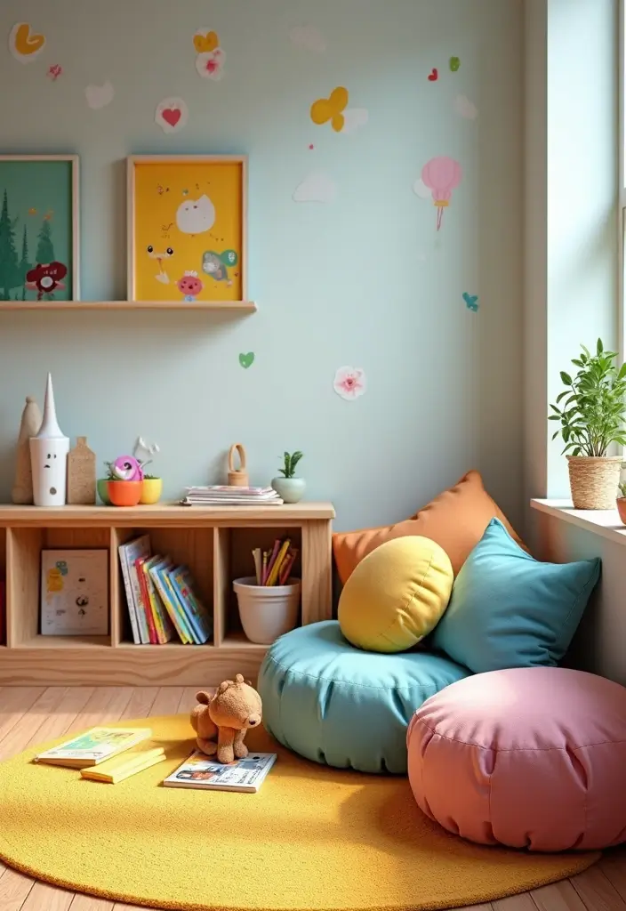 28 Reading Corner Bedroom Small Spaces Ideas That Feel Cozy and Smart - 27. Sweet Reading Spot for Kids