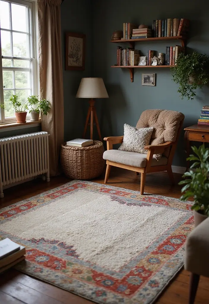 28 Reading Corner Bedroom Small Spaces Ideas That Feel Cozy and Smart - 6. Cozy Rugs