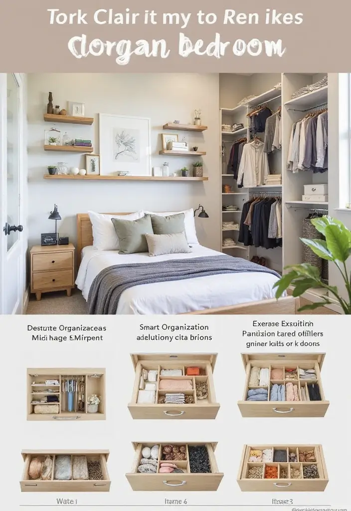 28 Simple Bedroom Design Modern Ideas That Feel Clean and Calm - 24. Smart Organization Systems