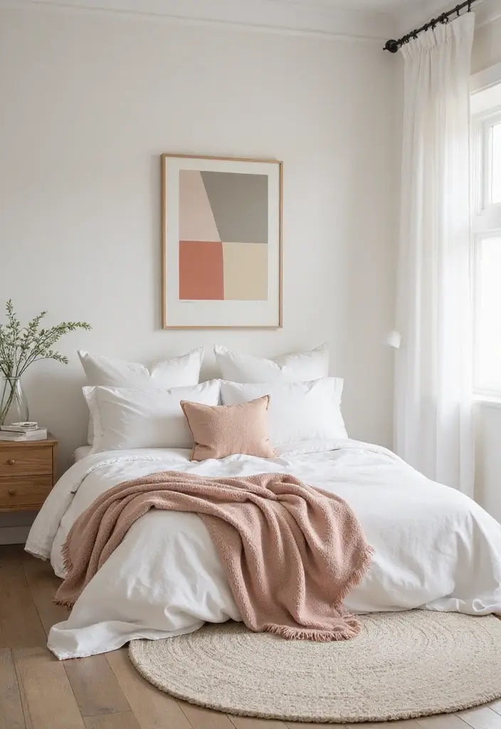28 Simple Bedroom Design Modern Ideas That Feel Clean and Calm - 28. Soft Color Accents
