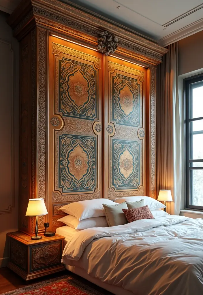 28 Wall Almirah Design for Bedroom Ideas That Save Space Beautifully - 13. Artistic Expressions