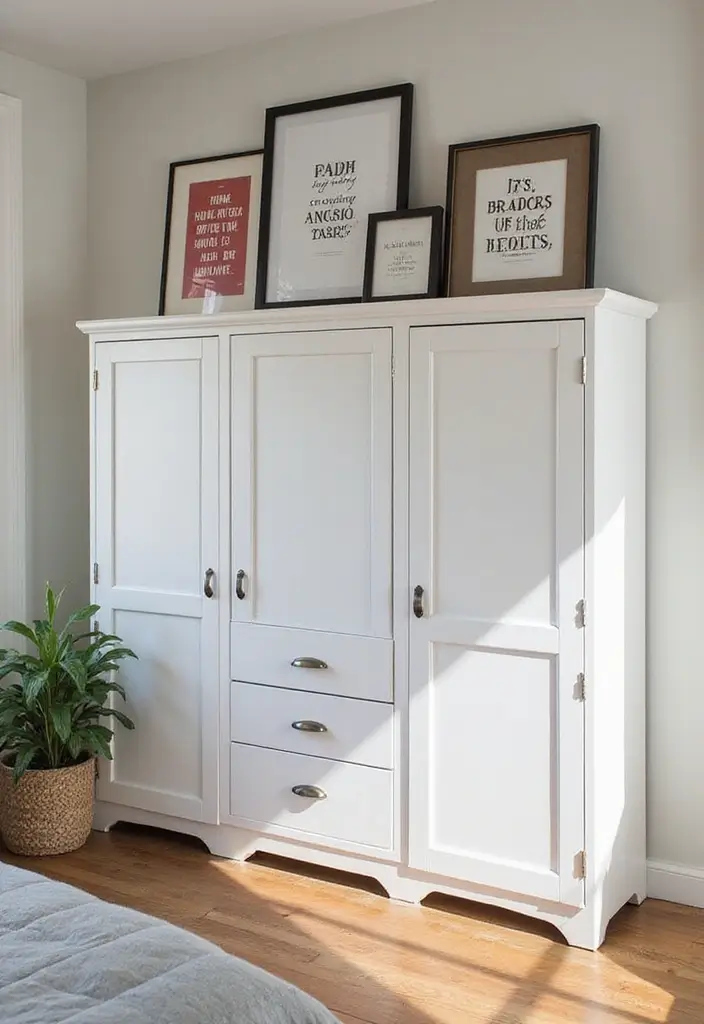 28 Wall Almirah Design for Bedroom Ideas That Save Space Beautifully - 17. Inspirational Quotes