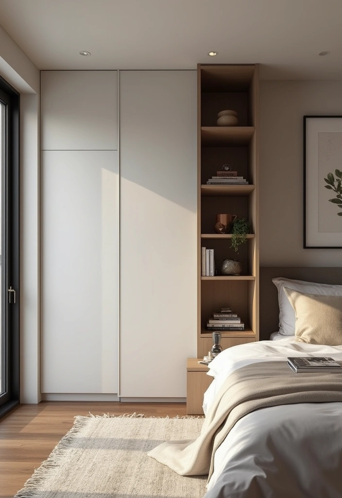 28 Wall Almirah Design for Bedroom Ideas That Save Space Beautifully - 24. Recessed Designs