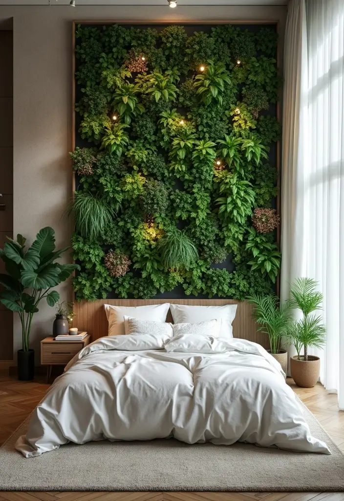 29 10x12 Bedroom Layout Interior Design Ideas That Feel Spacious and Smart - 19. Vertical Gardens