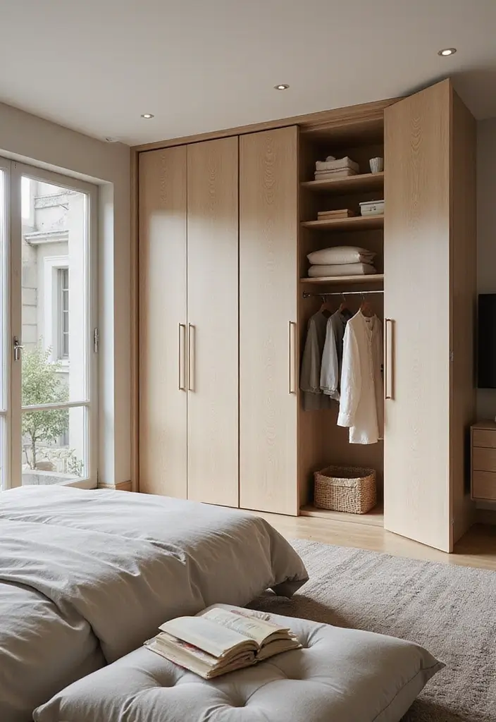 29 10x12 Bedroom Layout Interior Design Ideas That Feel Spacious and Smart - 22. Smart Wardrobe Solutions