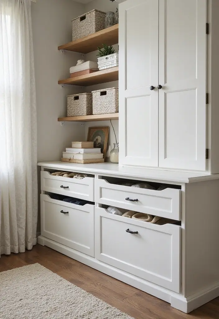 29 10x12 Bedroom Layout Interior Design Ideas That Feel Spacious and Smart - 4. Integrated Storage Solutions