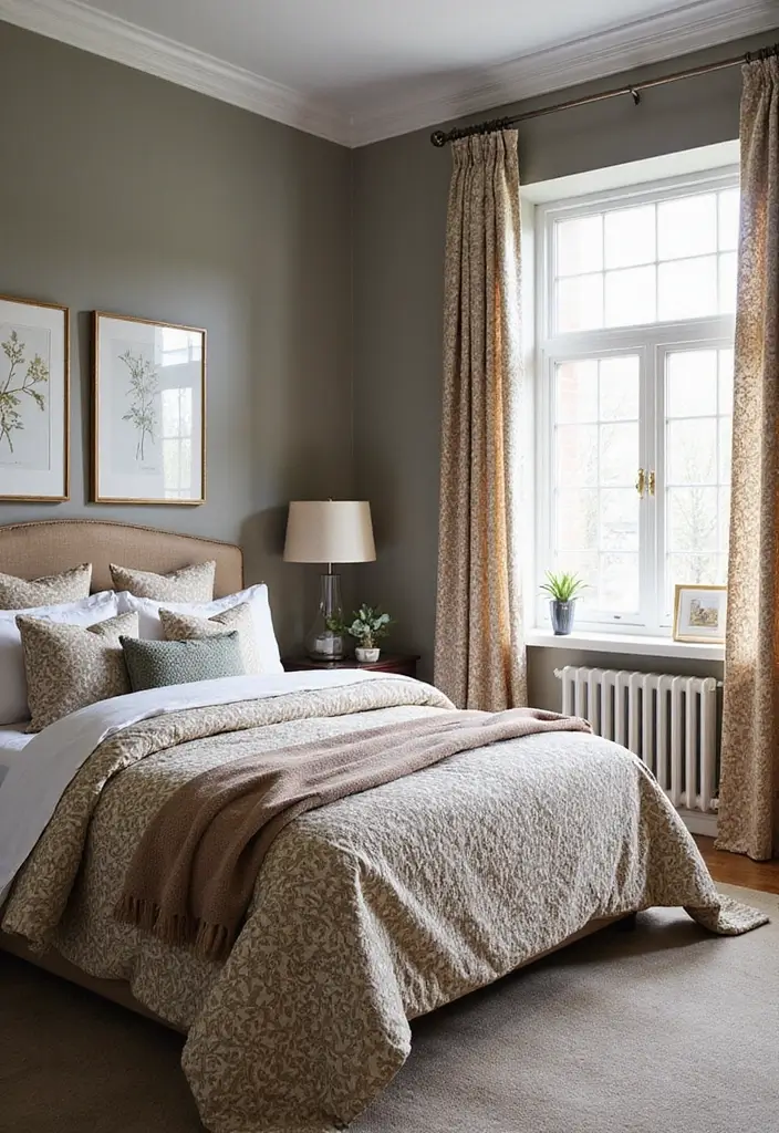 29 Black White Grey Bedroom Designs That Look Sleek & Balanced - 27. Contemporary Textile Patterns