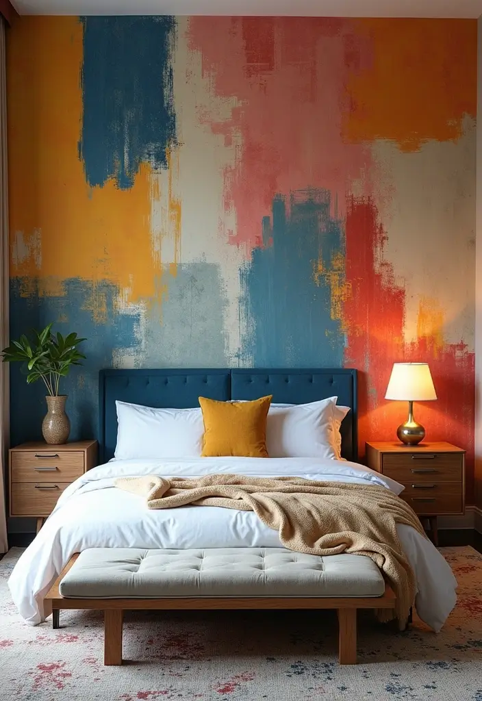 29 Black White Grey Bedroom Designs That Look Sleek & Balanced - 29. Personalized Accent Walls