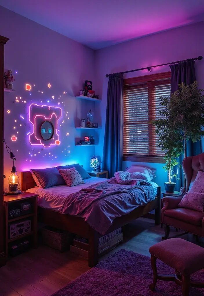 29 Bloxburg Decal Codes Bedroom That Look Trendy and Aesthetic - 10. Retro Video Game Theme