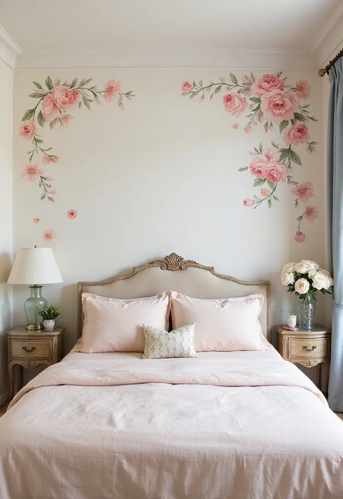 29 Bloxburg Decal Codes Bedroom That Look Trendy and Aesthetic - 11. Elegant Floral Patterns