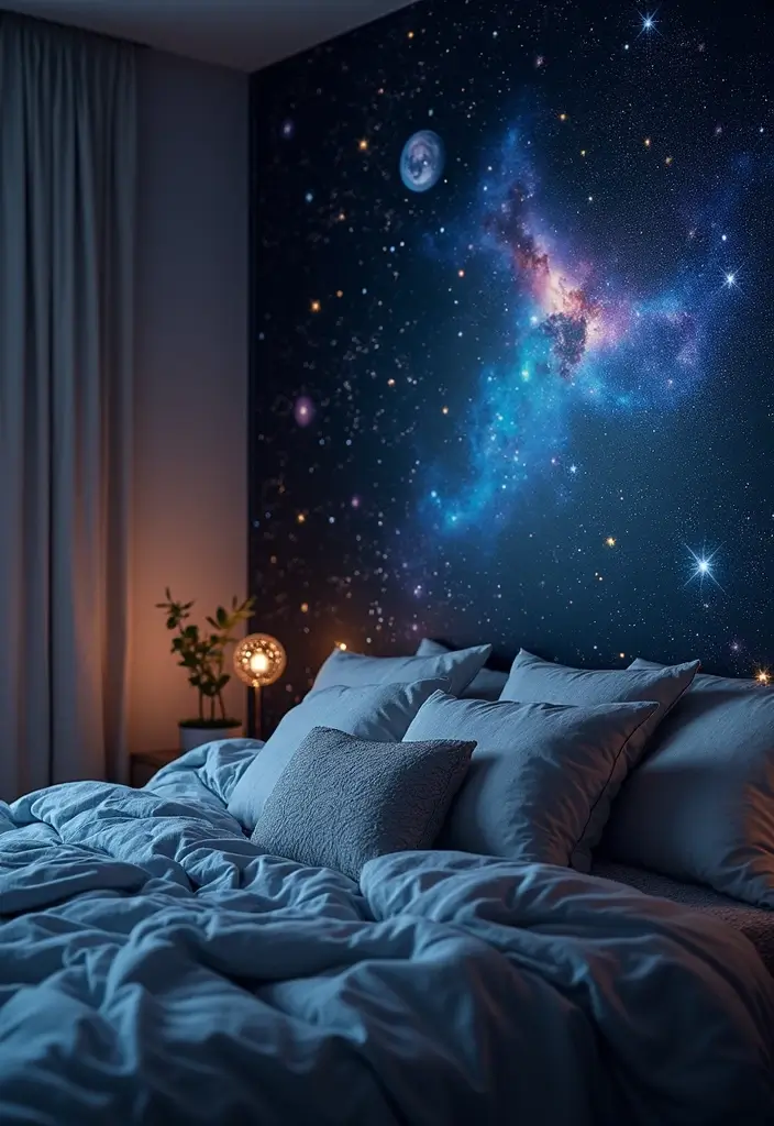 29 Bloxburg Decal Codes Bedroom That Look Trendy and Aesthetic - 12. Cosmic Dreams