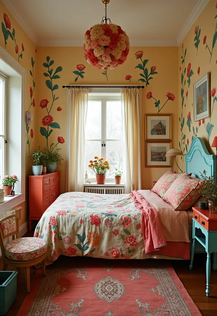 29 Bloxburg Decal Codes Bedroom That Look Trendy and Aesthetic - 17. Retro Floral