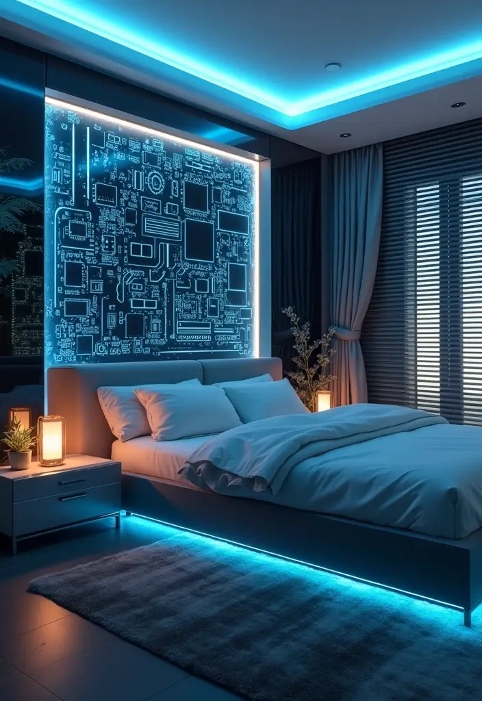 29 Bloxburg Decal Codes Bedroom That Look Trendy and Aesthetic - 21. Tech-Inspired Decor