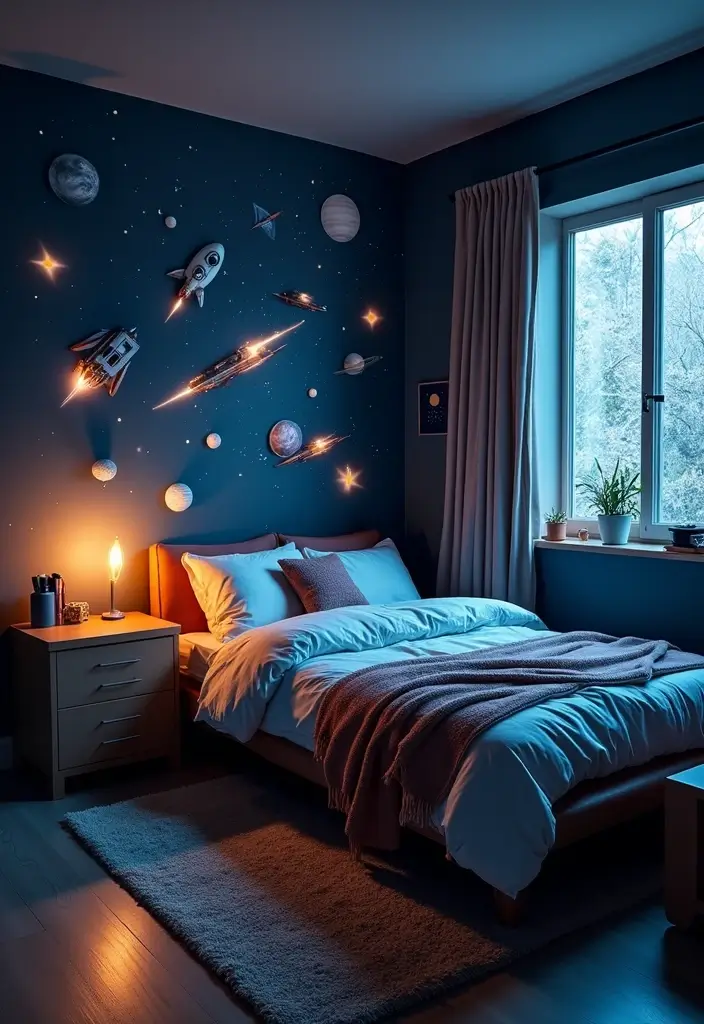 29 Bloxburg Decal Codes Bedroom That Look Trendy and Aesthetic - 23. Sci-Fi Space Odyssey