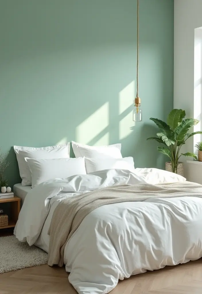 29 Dark Bedroom Wall Colors That Create a Moody and Relaxing Space - 10. Seafoam Green