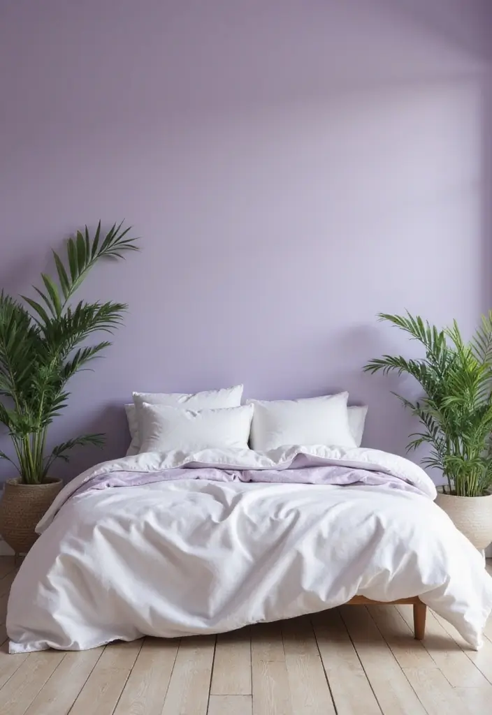 29 Dark Bedroom Wall Colors That Create a Moody and Relaxing Space - 13. Soft Lavender