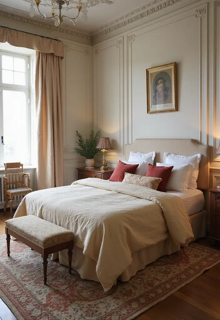 29 Dark Bedroom Wall Colors That Create a Moody and Relaxing Space - 22. Antique White