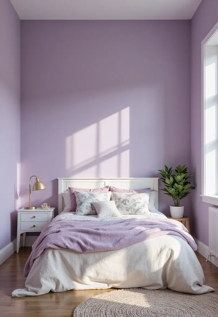 29 Purple Paint Colors Bedroom Ideas That Add Depth and Serenity - 1. Soft Lilac Dreams