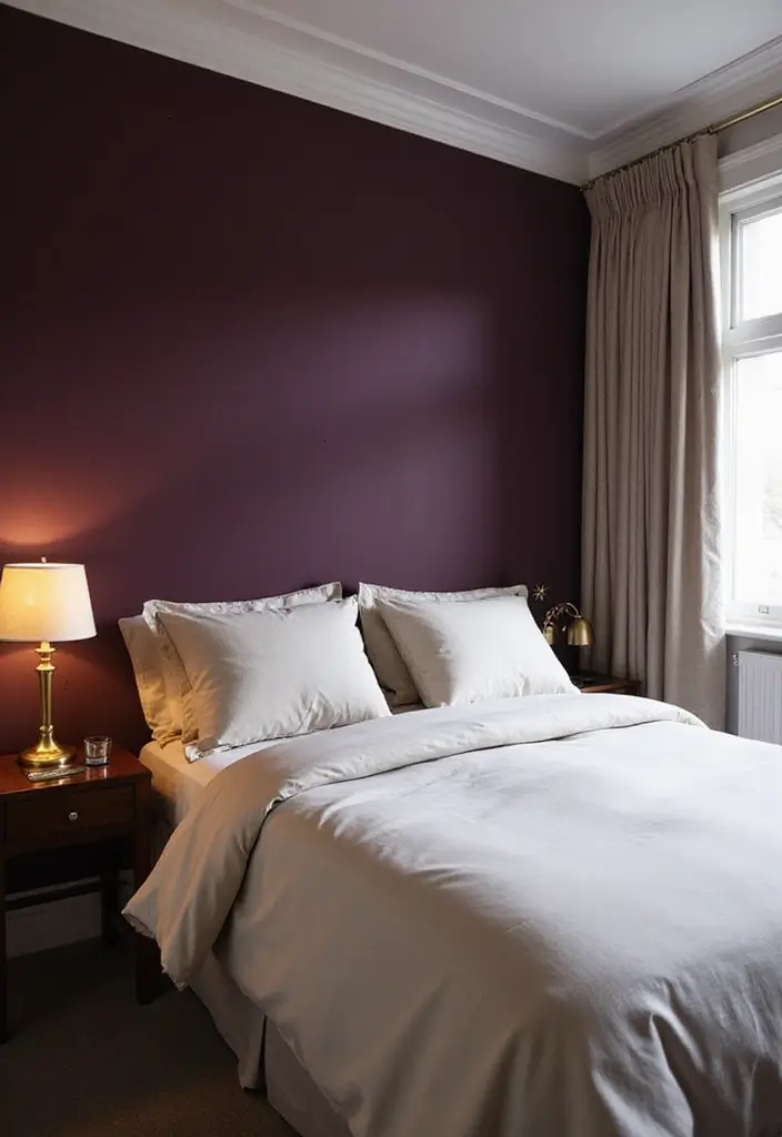 29 Purple Paint Colors Bedroom Ideas That Add Depth and Serenity - 12. Serene Dark Plums