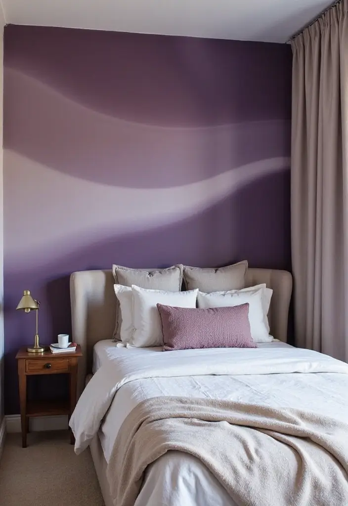 29 Purple Paint Colors Bedroom Ideas That Add Depth and Serenity - 17. Elegant Purple Ombre