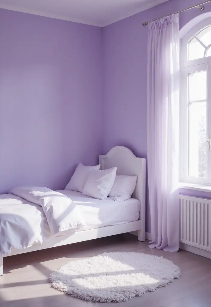 29 Purple Paint Colors Bedroom Ideas That Add Depth and Serenity - 21. Light and Airy Purple Hues