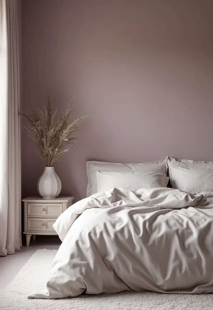 29 Purple Paint Colors Bedroom Ideas That Add Depth and Serenity - 9. Breathtaking Mauve Elegance