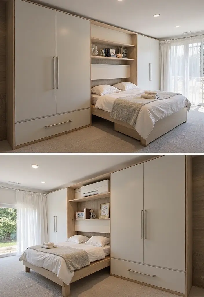 29 Shared Bedroom With Toddler Parents Ideas That Are Practical and Cozy - 28. Use Sliding Drawers for Easy Access