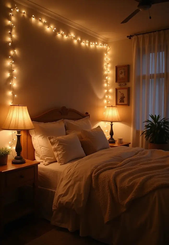 29 Shared Bedroom With Toddler Parents Ideas That Are Practical and Cozy - 6. Cozy Bedroom Design with Soft Lighting