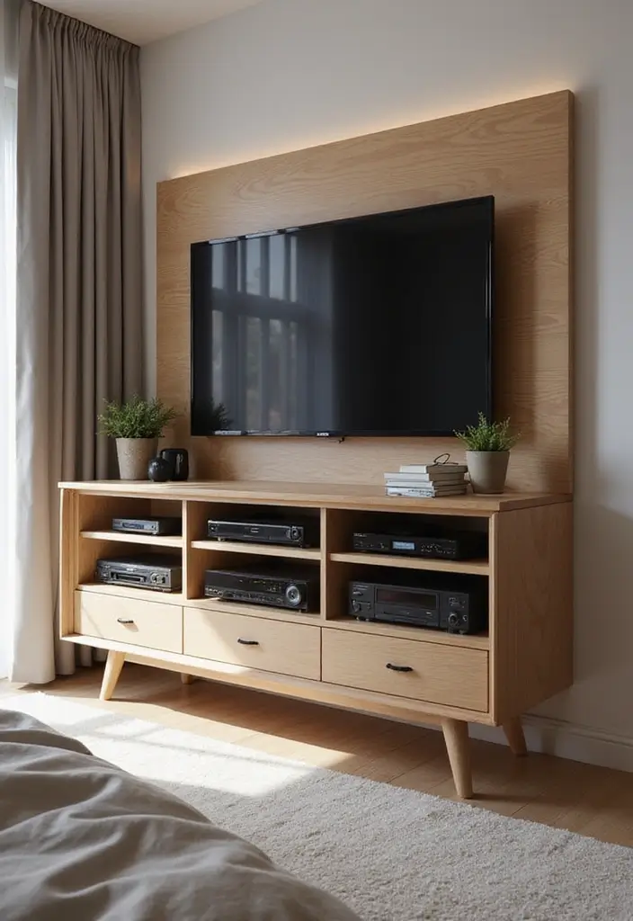 29 TV Unit in Bedroom Ideas That Feel Organized and Stylish - 12. Compact TV Cabinet