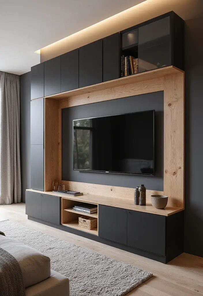 29 TV Unit in Bedroom Ideas That Feel Organized and Stylish - 13. Statement TV Unit
