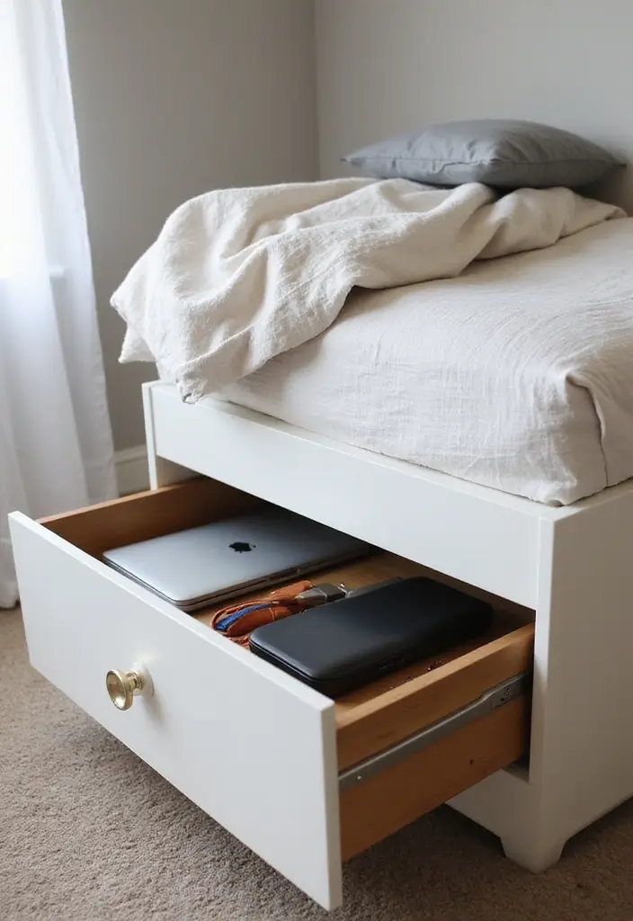 29 TV Unit in Bedroom Ideas That Feel Organized and Stylish - 23. Simple Drawer Unit