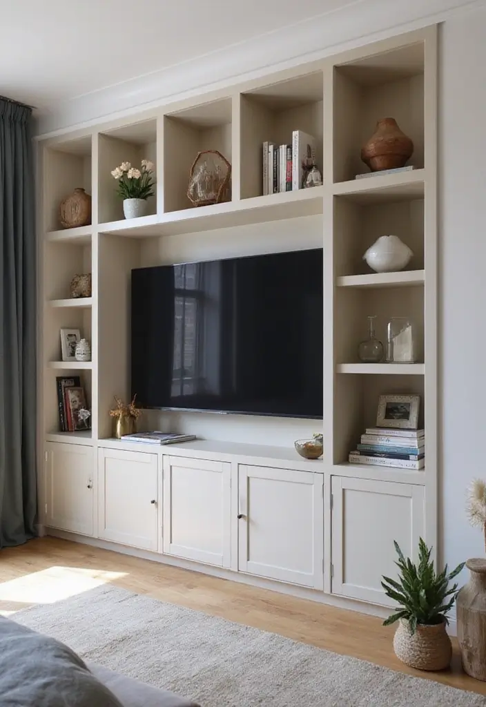 29 TV Unit in Bedroom Ideas That Feel Organized and Stylish - 5. Built-In TV Unit